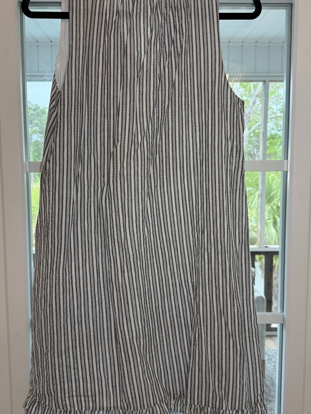 THML Embroidered Striped Boho Swing Midi Dress Size L - Picture 7 of 11